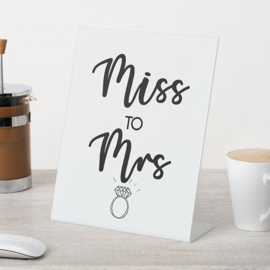 Frau Brautparty Decoration Sign Sockelschild (In SItu)