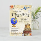 Frau Brautparty Einladung (Stehend Vorderseite)