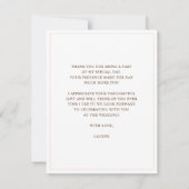 Frau Brautparty Flat Einladung (Rückseite)