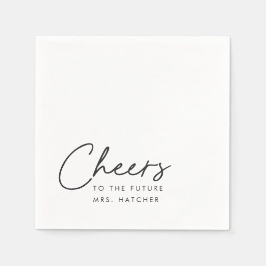 Frau Brautparty für die Zukunft Serviette (Vorderseite)