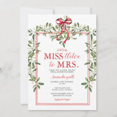 Frau Brautparty Holiday Einladung (Vorderseite)