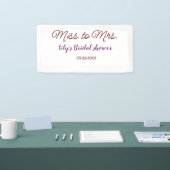 Frau Brautparty: Name Datum Jahr einfügen Banner (Messe)