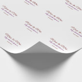 Frau Brautparty: Name Datum Jahr einfügen Geschenkpapier (Ecke)