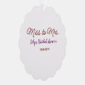 Frau Brautparty: Name Datum Jahr einfügen Ornament Karte (Rechts)