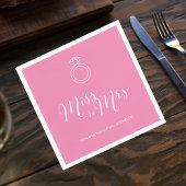 Frau Brautparty Napkin | Rosa Serviette