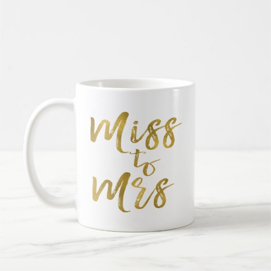 Frau Brautparty Party Gold Foil Kaffeetasse (Links)
