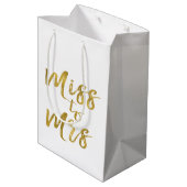 Frau Brautparty Party Gold Foil Mittlere Geschenktüte (Rückseite Schrägansicht)
