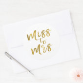 Frau Brautparty Party Gold Foil Runder Aufkleber (Umschlag)