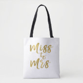 Frau Brautparty Party Gold Foil Tasche (Vorderseite)