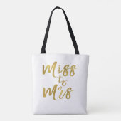 Frau Brautparty Party Gold Foil Tasche (Rückseite)