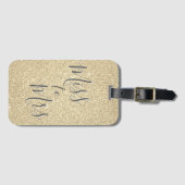 Frau Brautparty Party Gold Sparkle Gepäckanhänger (Vorderseite (Horizontal))