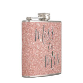 Frau Brautparty Party Rose Gold Glitzer Flachmann (Rechts)