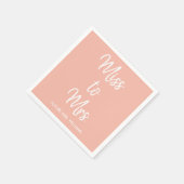 Frau Brautparty Peach Junggeselinnen-Abschied Serviette (Ecke)