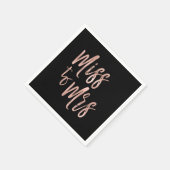 Frau Brautparty Pink - Rose Gold Foil Serviette (Ecke)