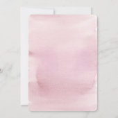 Frau Brautparty, Pink Watercolor Einladung (Rückseite)