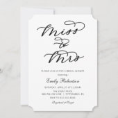 Frau Brautparty Shower Einladung (Vorderseite)