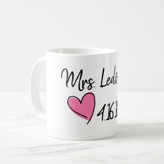 Frau Brautparty-Tasse Kaffeetasse (Vorderseite Links)