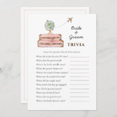 Frau Brautparty Trivia Einladung (Vorne/Hinten)