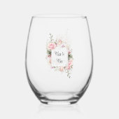 Frau Brautparty Vielen Dank Weinglas Ohne Stiel (Vorderseite)