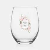 Frau Brautparty Vielen Dank Weinglas Ohne Stiel (Rückseite)