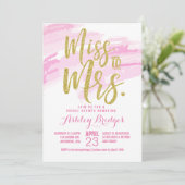 Frau Bridal Duwer Einladung (Stehend Vorderseite)