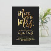 Frau Bridal Duwer Einladung (Stehend Vorderseite)