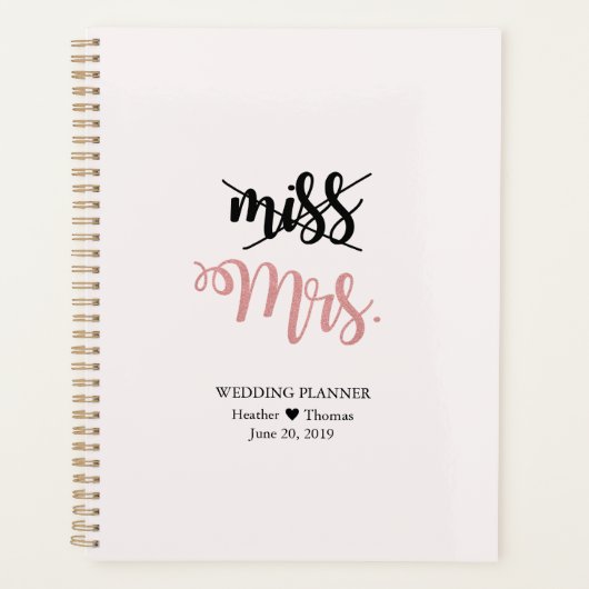 Frau Bridal Wedding Daily Planner Planer (Vorderseite)
