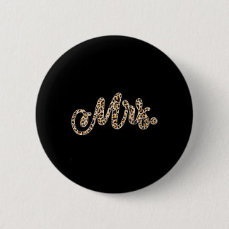 Frau Bride Groom Frau Leopard Print Wedding Match Button