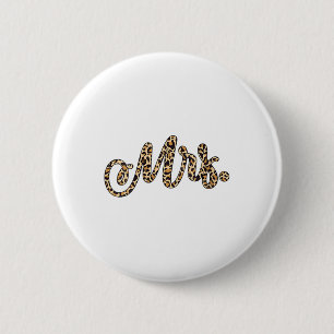 Frau Bride Groom Frau Leopard Print Wedding Match Button