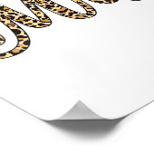 Frau Bride Groom Frau Leopard Print Wedding Match Poster (Ecke)