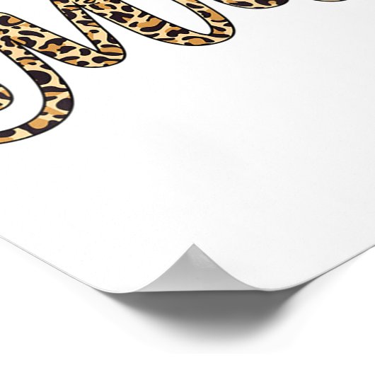 Frau Bride Groom Frau Leopard Print Wedding Match Poster (Ecke)