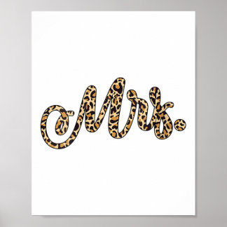 Frau Bride Groom Frau Leopard Print Wedding Match Poster