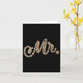 Frau Bride Groom Herr Leopard Print Wedding Matchi Karte (Gelbe Blume)