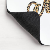 Frau Bride Groom Herr Leopard Print Wedding Matchi Mousepad (Ecke)