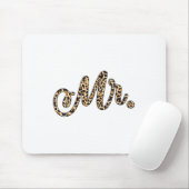 Frau Bride Groom Herr Leopard Print Wedding Matchi Mousepad (Mit Mouse)