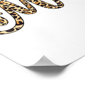 Frau Bride Groom Herr Leopard Print Wedding Matchi Poster (Ecke)