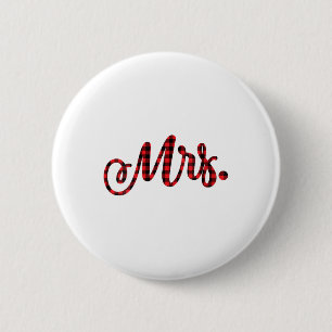 Frau Bride Groom Herr Mrs. Christmas Matchi Button