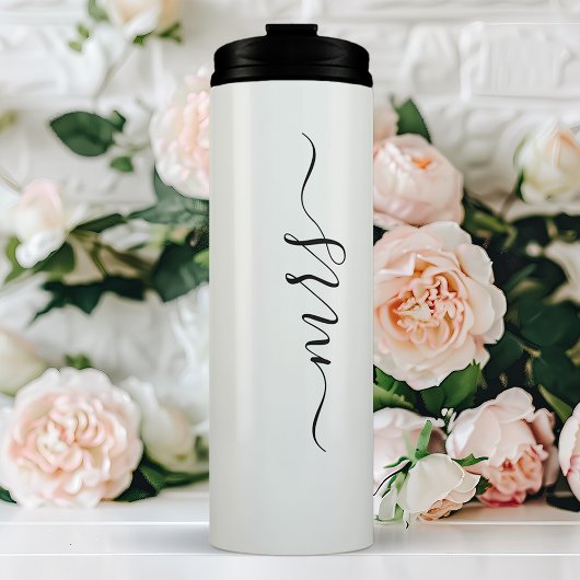 Frau Bride Wedding Signature Script Name Thermosbecher