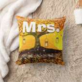 Frau Bride's Mason Jar Herbstfarben Romantischer B Kissen (Decke)