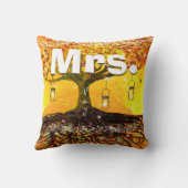 Frau Bride's Mason Jar Herbstfarben Romantischer B Kissen (Rückseite)