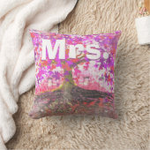 Frau Bride's Mason Jar Pink Lila romantischen Baum Kissen