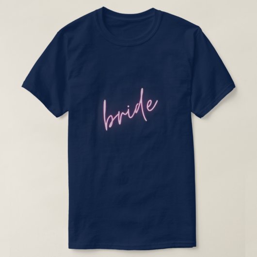 Frau Bright Pink Bride T-Shirt (Design vorne)