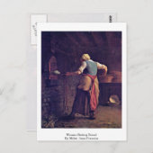 Frau Brot durch Milch (II) Jean-Francois Postkarte (Vorne/Hinten)