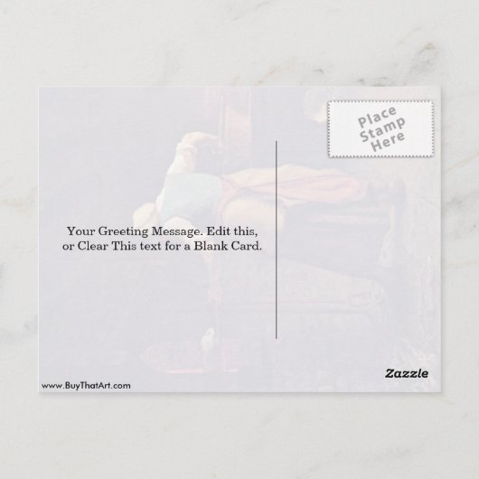 Frau Brot durch Milch (II) Jean-Francois Postkarte (Rückseite)