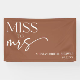 Frau Brown Boho Bohemisches Brautparty Banner