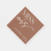 Frau Brown Boho Bohemisches Brautparty Serviette (Ecke)