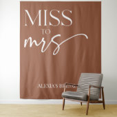 Frau Brown Boho Bohemisches Brautparty Wandteppich (Beispiel)