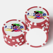 Frau Bubble Gum Strand  Pokerchips (Stapel)