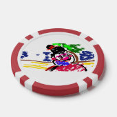 Frau Bubble Gum Strand  Pokerchips (Einzeln)