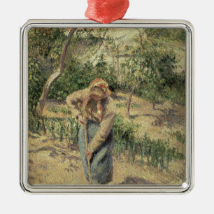 Frau Camille Pissarros  , die in einen Obstgarten, Silbernes Ornament
